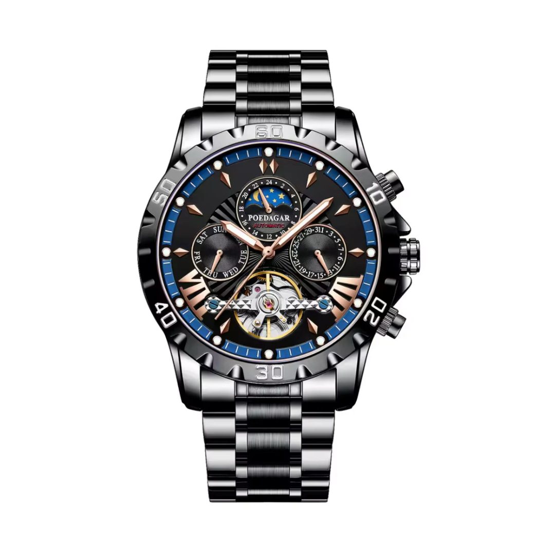 Titan Chrono X - Poedagar Luxury Men's Chronograph Watch Gold & Silver