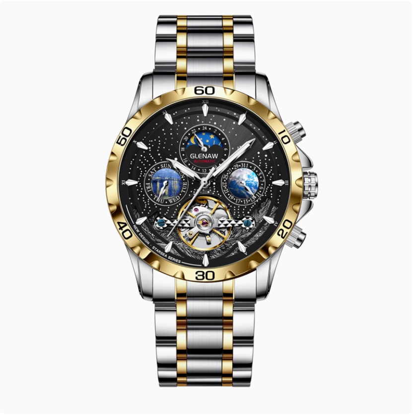 Star Sea Tourbillon – Men's Automatic Skeleton Watch | Luminous, Multi-Function, Waterproof