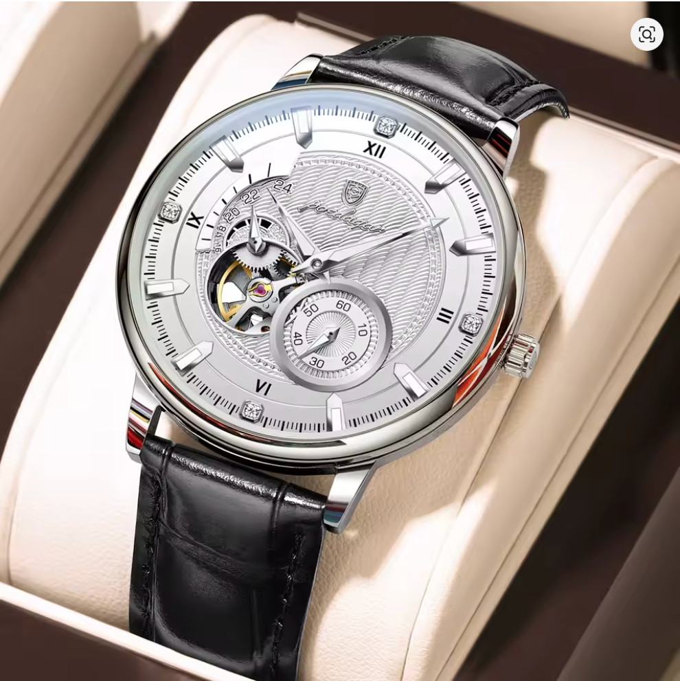 Imperium Classic - Men's Luxury Watch with Stainless Steel & Leather Build, Date Display & Chronograph Features