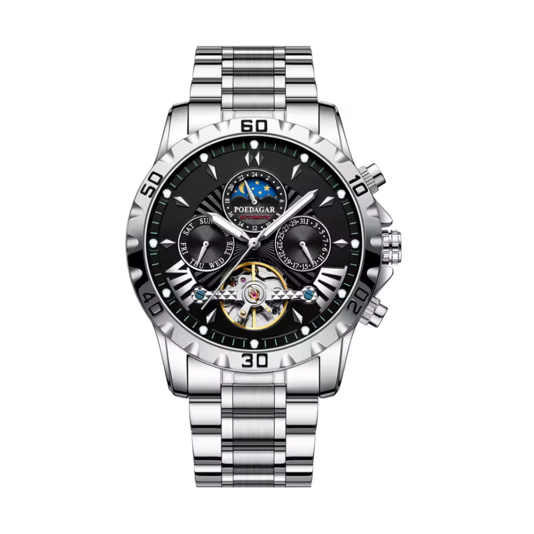 Titan Chrono X - Poedagar Luxury Men's Chronograph Watch Gold & Silver