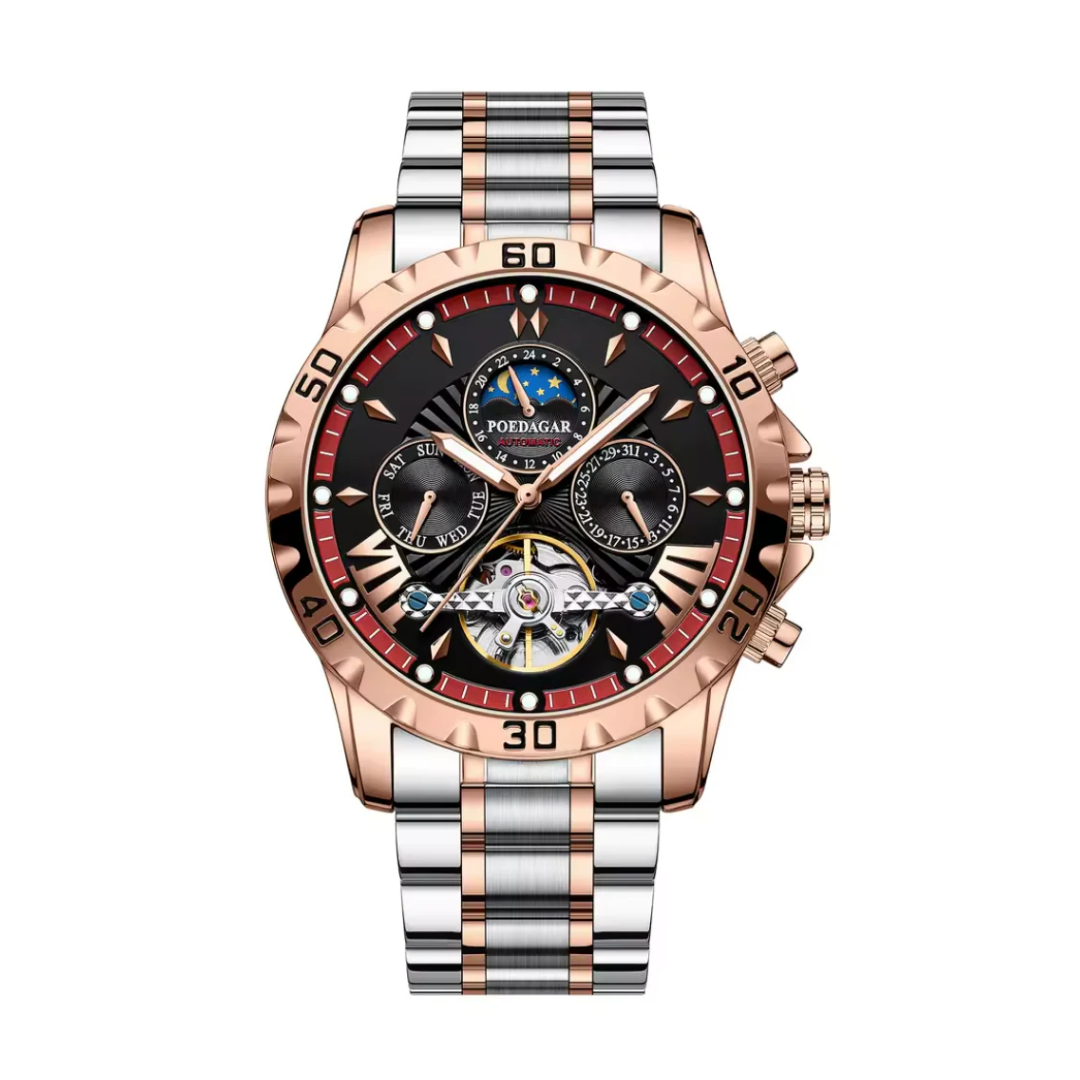 Titan Chrono X - Poedagar Luxury Men's Chronograph Watch Gold & Silver