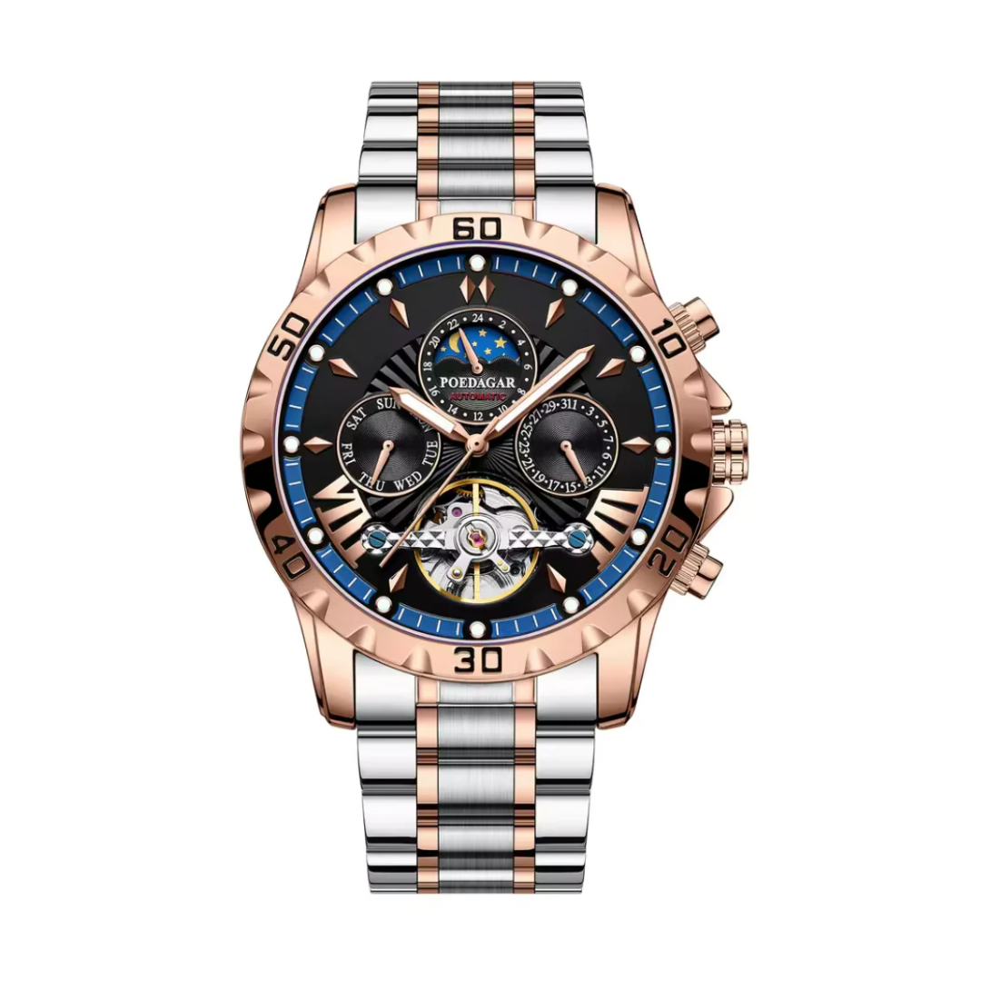 Titan Chrono X - Poedagar Luxury Men's Chronograph Watch Gold & Silver