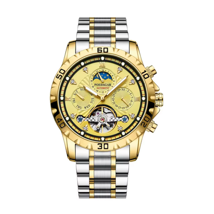 Titan Chrono X - Poedagar Luxury Men's Chronograph Watch Gold & Silver