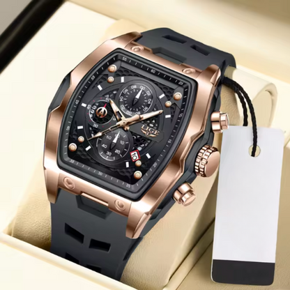 AquaPulse - LIGE Men’s Luxury Silicone Chronograph Waterproof Sports Watch