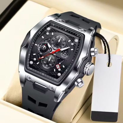 AquaPulse - LIGE Men’s Luxury Silicone Chronograph Waterproof Sports Watch
