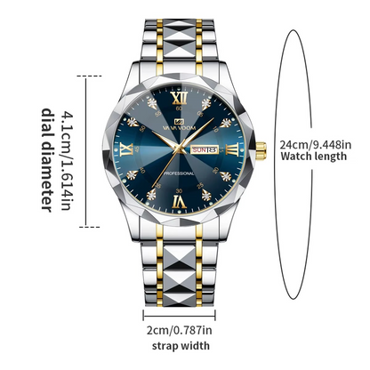 AstraChron - Double Calendar Quartz Movement 41mm Watch