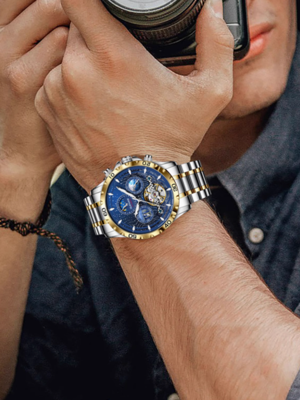 Star Sea Tourbillon – Men's Automatic Skeleton Watch | Luminous, Multi-Function, Waterproof