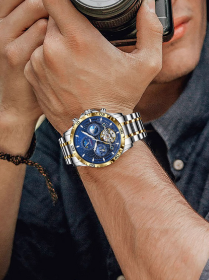 Star Sea Tourbillon – Men's Automatic Skeleton Watch | Luminous, Multi-Function, Waterproof