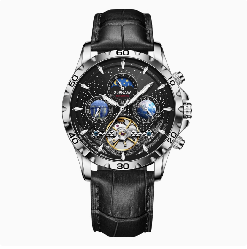 Star Sea Tourbillon – Men's Automatic Skeleton Watch | Luminous, Multi-Function, Waterproof