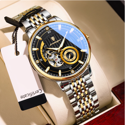 Imperium Classic - Men's Luxury Watch with Stainless Steel & Leather Build, Date Display & Chronograph Features