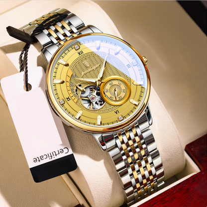 Imperium Classic - Men's Luxury Watch with Stainless Steel & Leather Build, Date Display & Chronograph Features