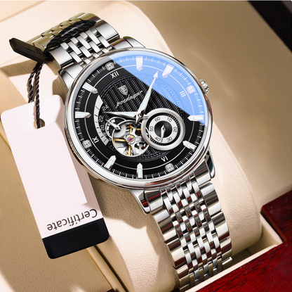 Imperium Classic - Men's Luxury Watch with Stainless Steel & Leather Build, Date Display & Chronograph Features