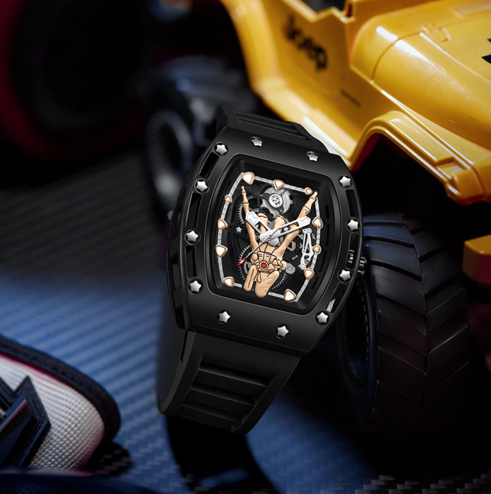 Dominus - Skeleton Dial, Automatic Edgy Watch