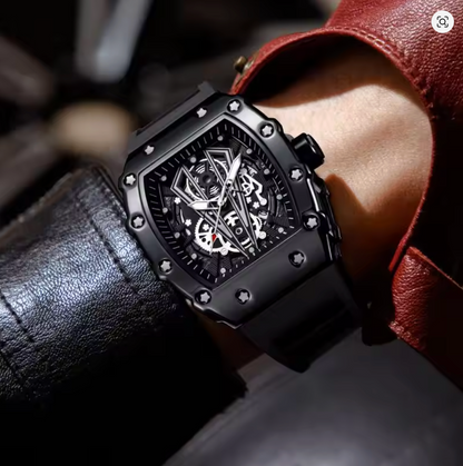 Hexframe - Skeleton Dial, Automatic Edgy Watch