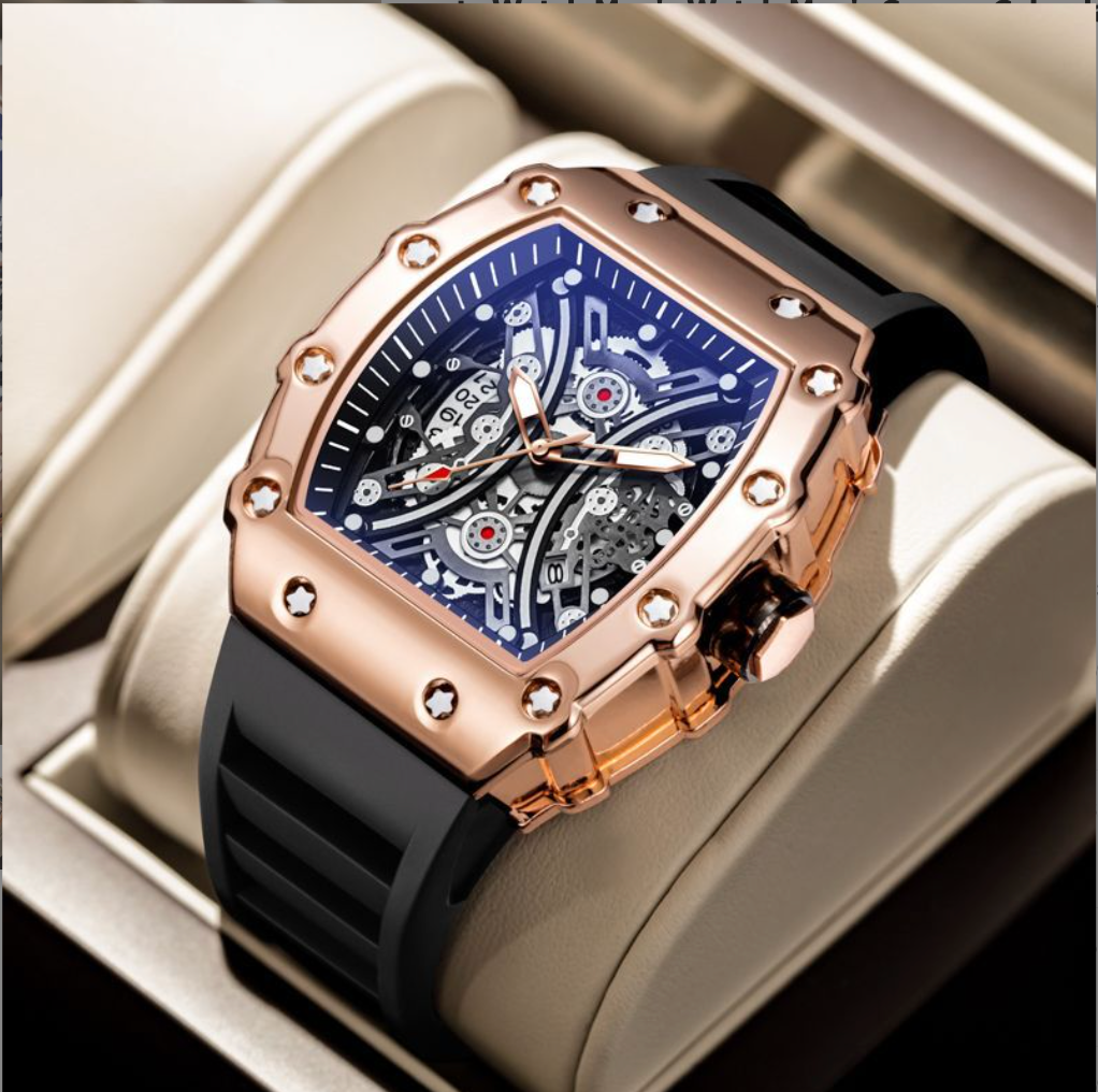 Hexframe - Skeleton Dial, Automatic Edgy Watch