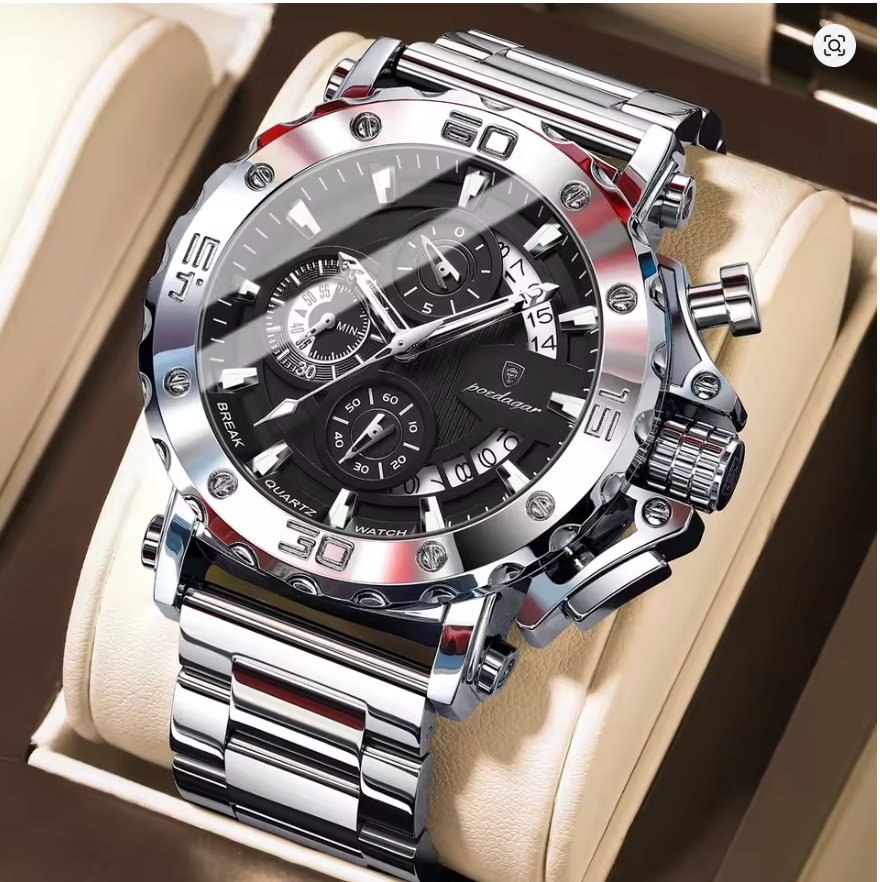 Strikewatch - Poedagar's Luminous Chronograph Edition - Stainless Steel Automatic Watch