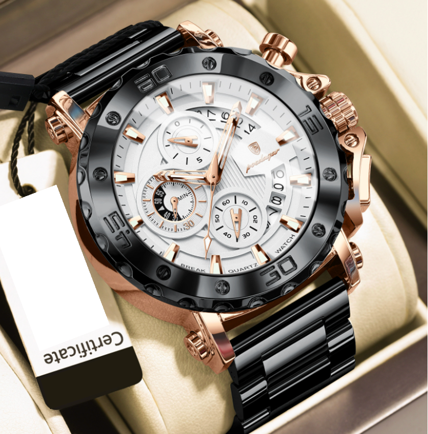 Strikewatch - Poedagar's Luminous Chronograph Edition - Stainless Steel Automatic Watch