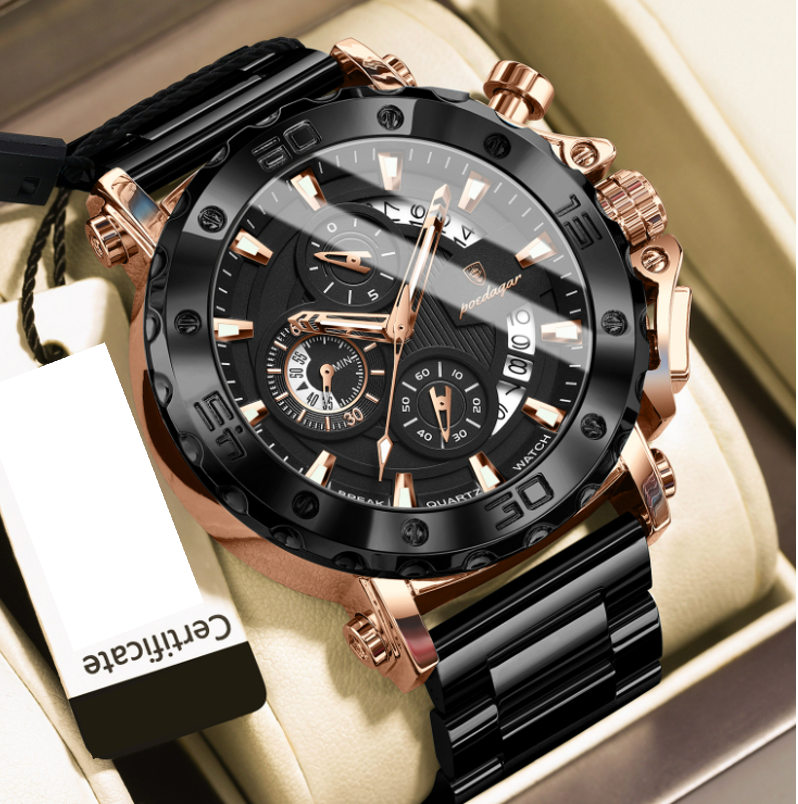 Strikewatch - Poedagar's Luminous Chronograph Edition - Stainless Steel Automatic Watch