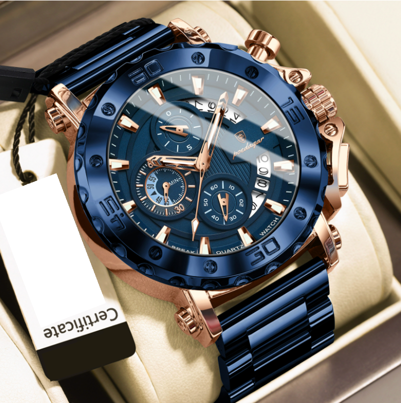 Strikewatch - Poedagar's Luminous Chronograph Edition - Stainless Steel Automatic Watch