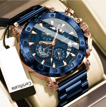 Strikewatch - Poedagar's Luminous Chronograph Edition - Stainless Steel Automatic Watch