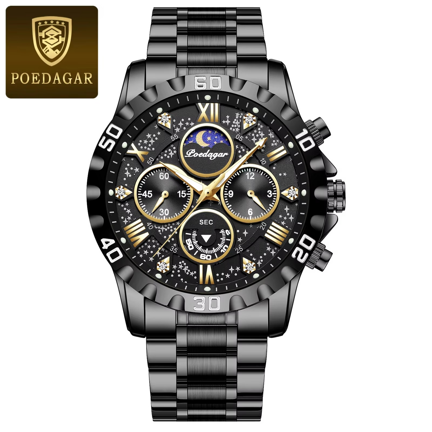 CosmoDrive - Luxurious Watches For Men Stainless Steel Quartz Waterproof Luminous