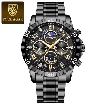 CosmoDrive - Luxurious Watches For Men Stainless Steel Quartz Waterproof Luminous