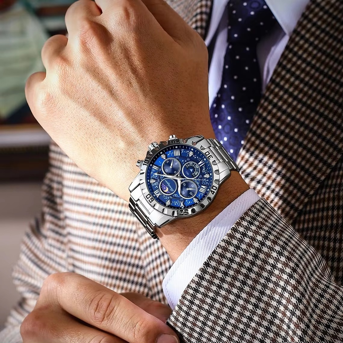 CosmoDrive - Luxurious Watches For Men Stainless Steel Quartz Waterproof Luminous