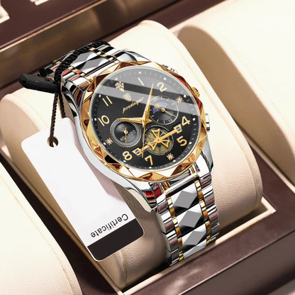 AstroVanta - Poedagar Luxury Men's Automatic Watch Gold & Silver