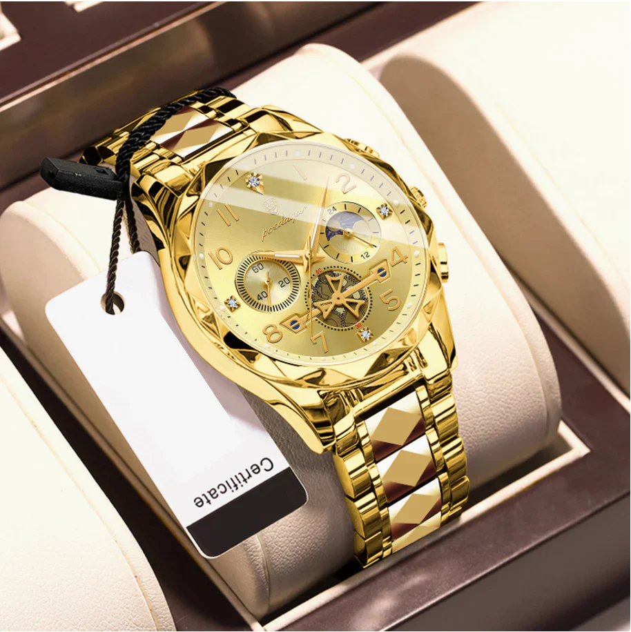 AstroVanta - Poedagar Luxury Men's Automatic Watch Gold & Silver