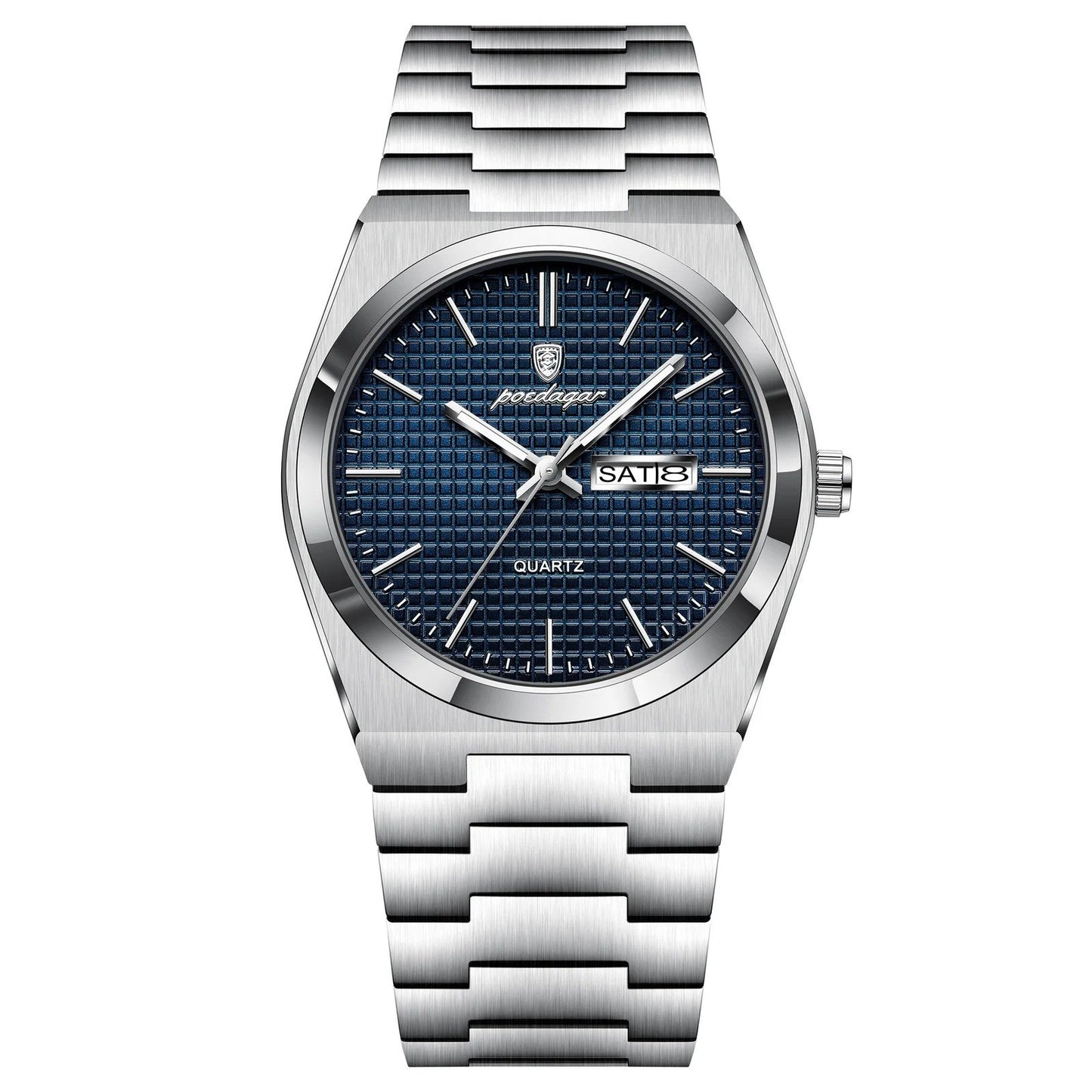 Vallenci - Poedagar Luxury Men's Quartz Watch Blue Mosaic Dial