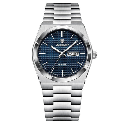 Vallenci - Poedagar Luxury Men's Quartz Watch Blue Mosaic Dial