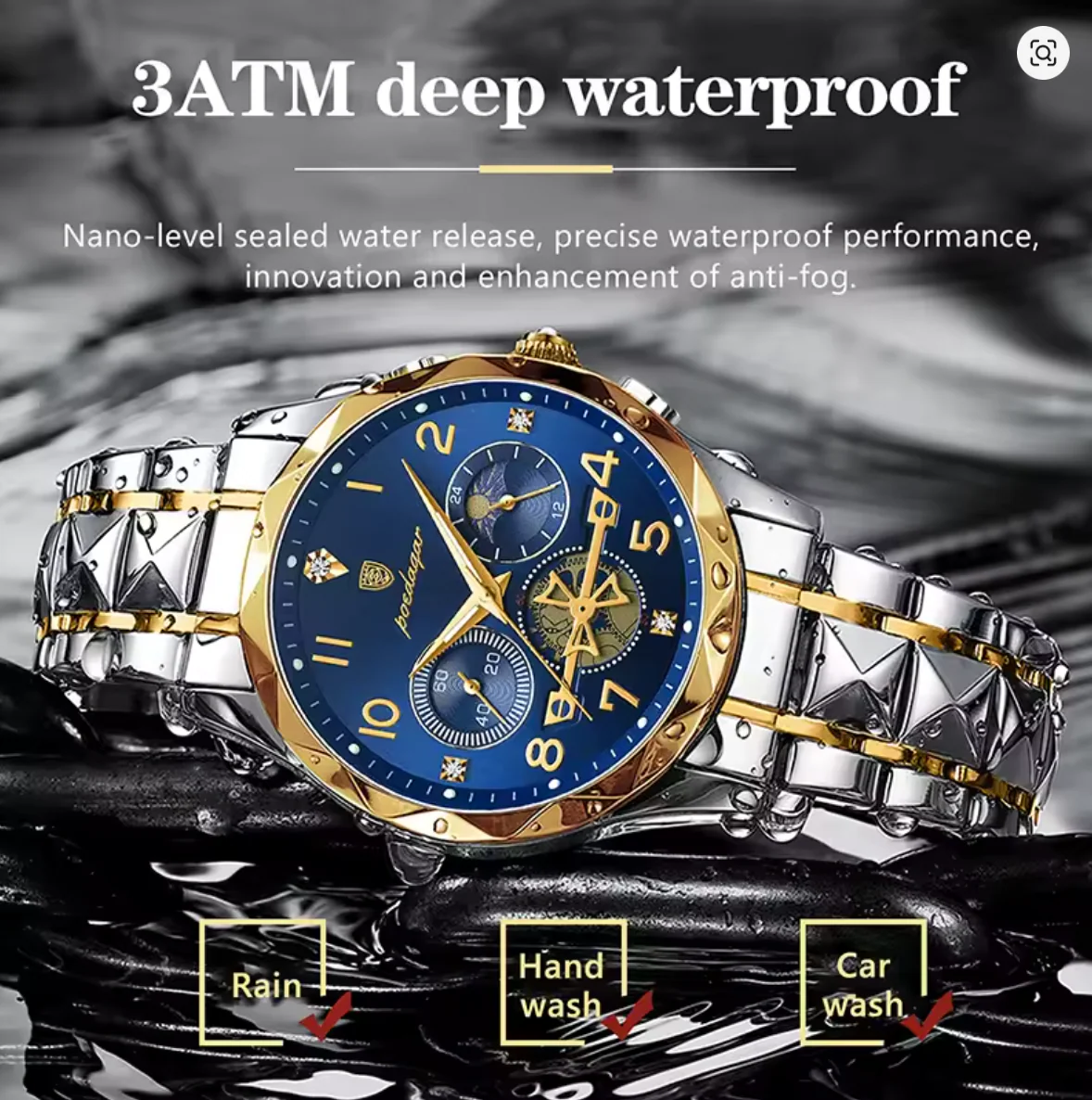 AstroVanta - Poedagar Luxury Men's Automatic Watch Gold & Silver