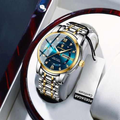 Imperion — Poedagar Luxury Two-Tone Quartz Watch for Men