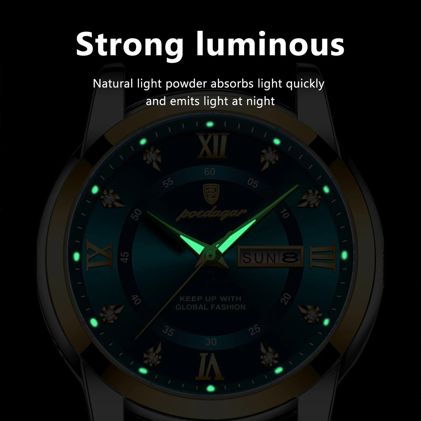 Imperion — Poedagar Luxury Two-Tone Quartz Watch for Men