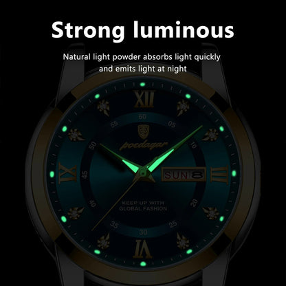 Imperion — Poedagar Luxury Two-Tone Quartz Watch for Men