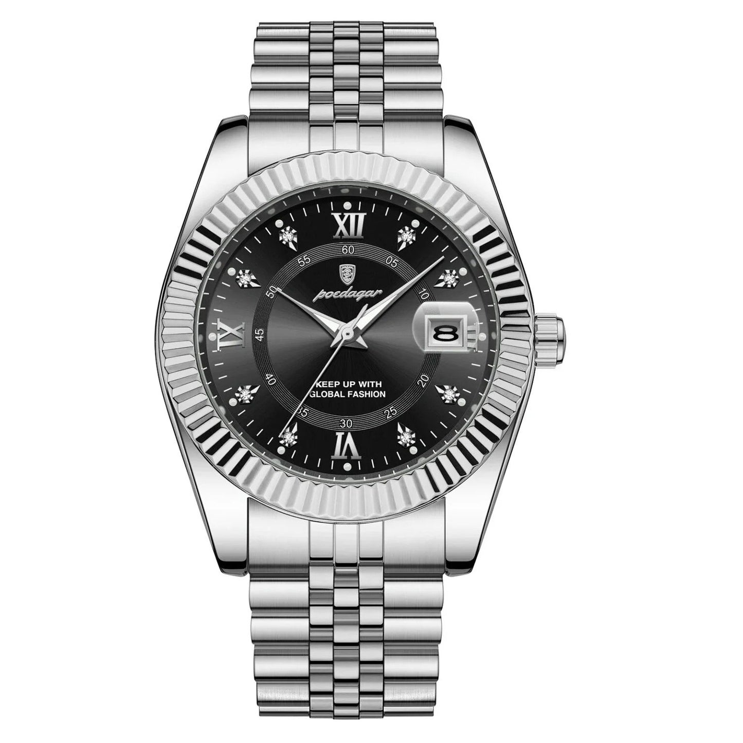 Sentinal - Poedagar Luxury Men's Quartz Watch Gold & Azure Blue Edition