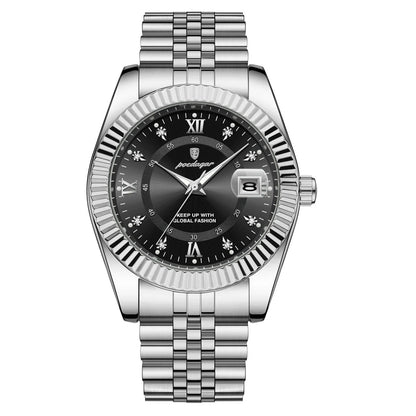 Sentinal - Poedagar Luxury Men's Quartz Watch Gold & Azure Blue Edition