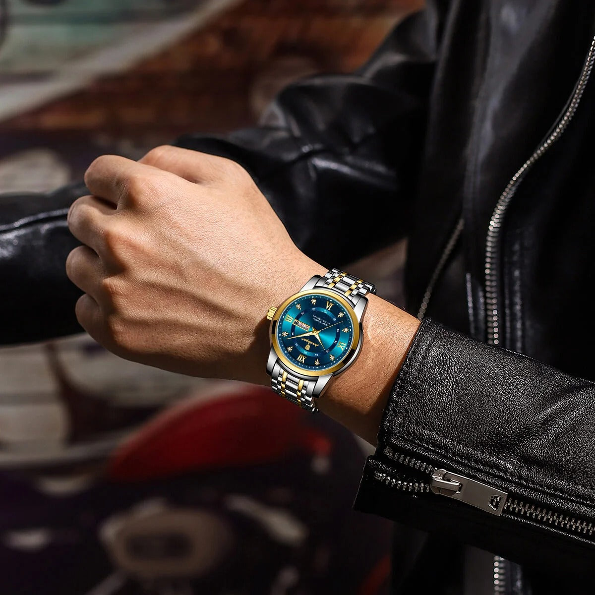 Imperion — Poedagar Luxury Two-Tone Quartz Watch for Men