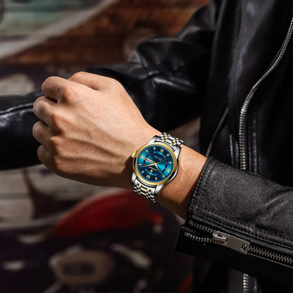 Imperion — Poedagar Luxury Two-Tone Quartz Watch for Men